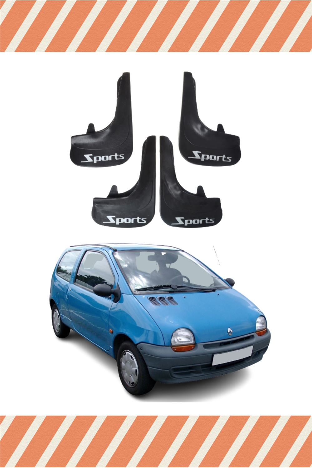 Renault Twingo Sports Yazılı 4'Lü Tozluk Çamurluk Paçalık 