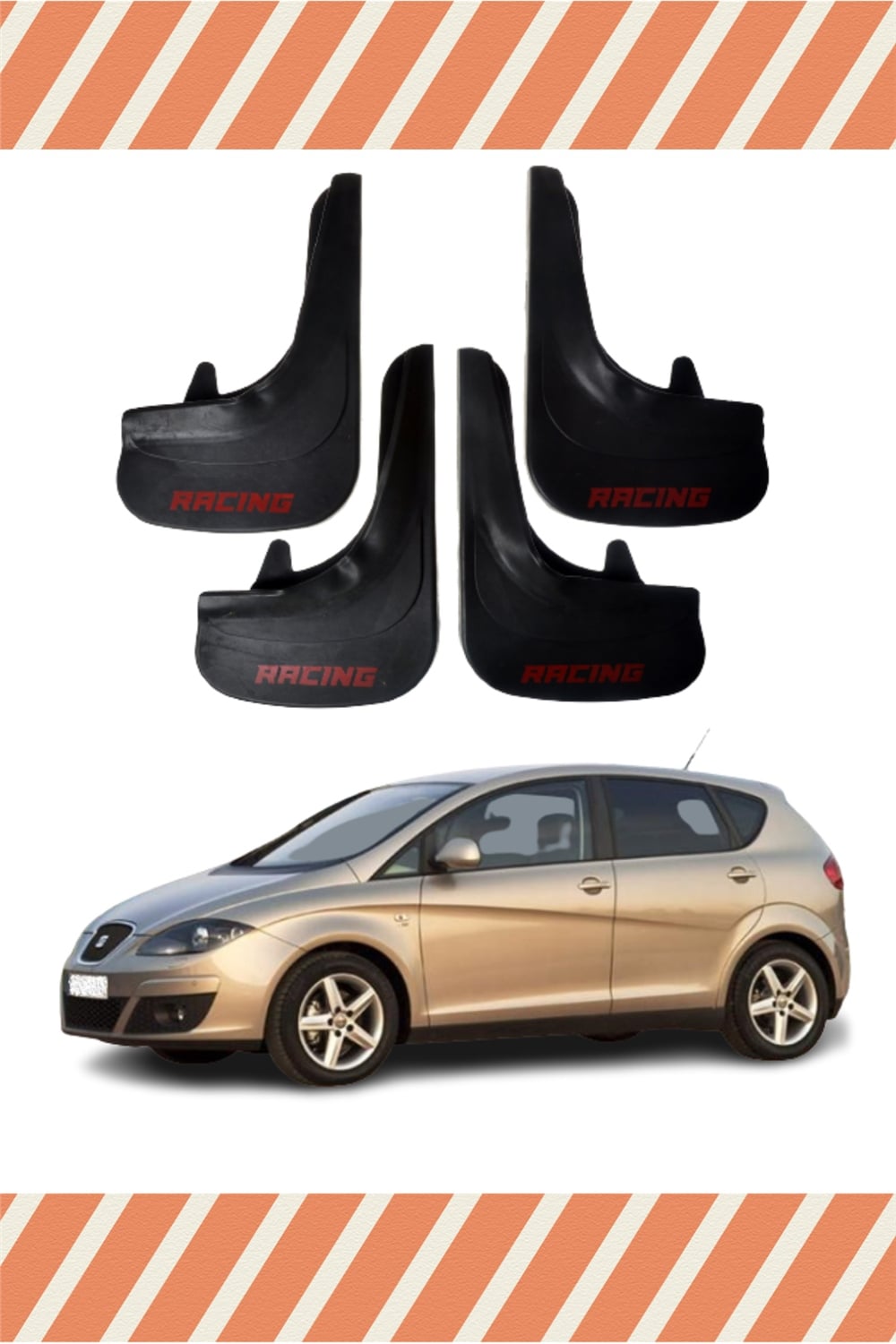Seat Altea Racing Yazılı 4'Lü Tozluk Çamurluk Paçalık 