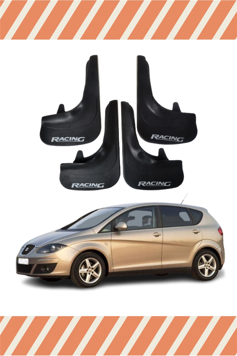 Seat Altea Racing Yazılı 4'Lü Tozluk Çamurluk Paçalık 