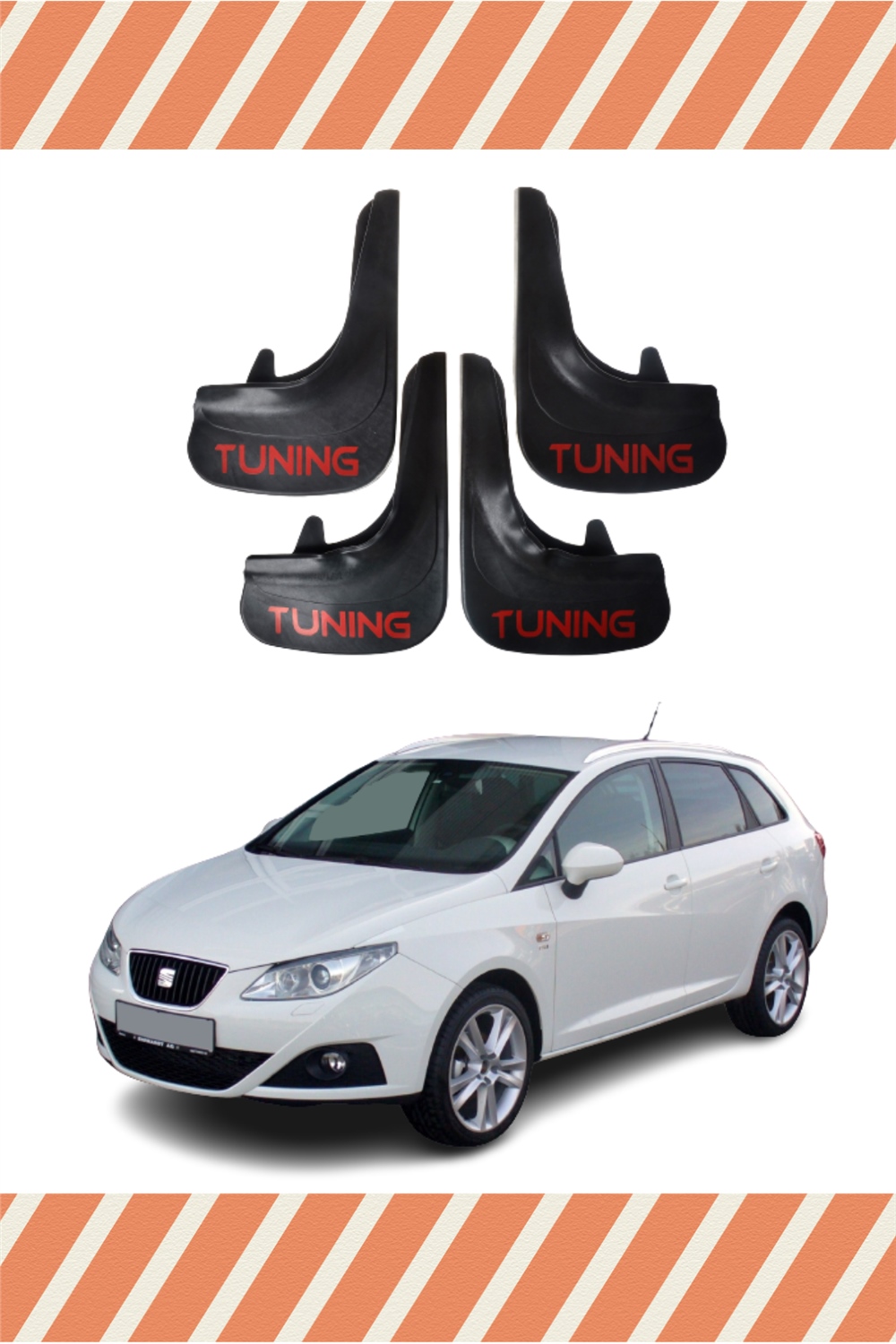 Seat İbiza Tunıng Yazılı 4'Lü Tozluk Çamurluk Paçalık 