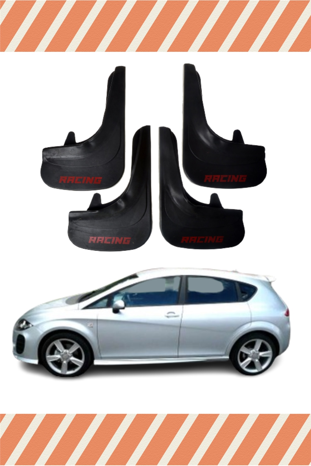 Seat Leon Racing Yazılı 4'Lü Tozluk Çamurluk Paçalık 