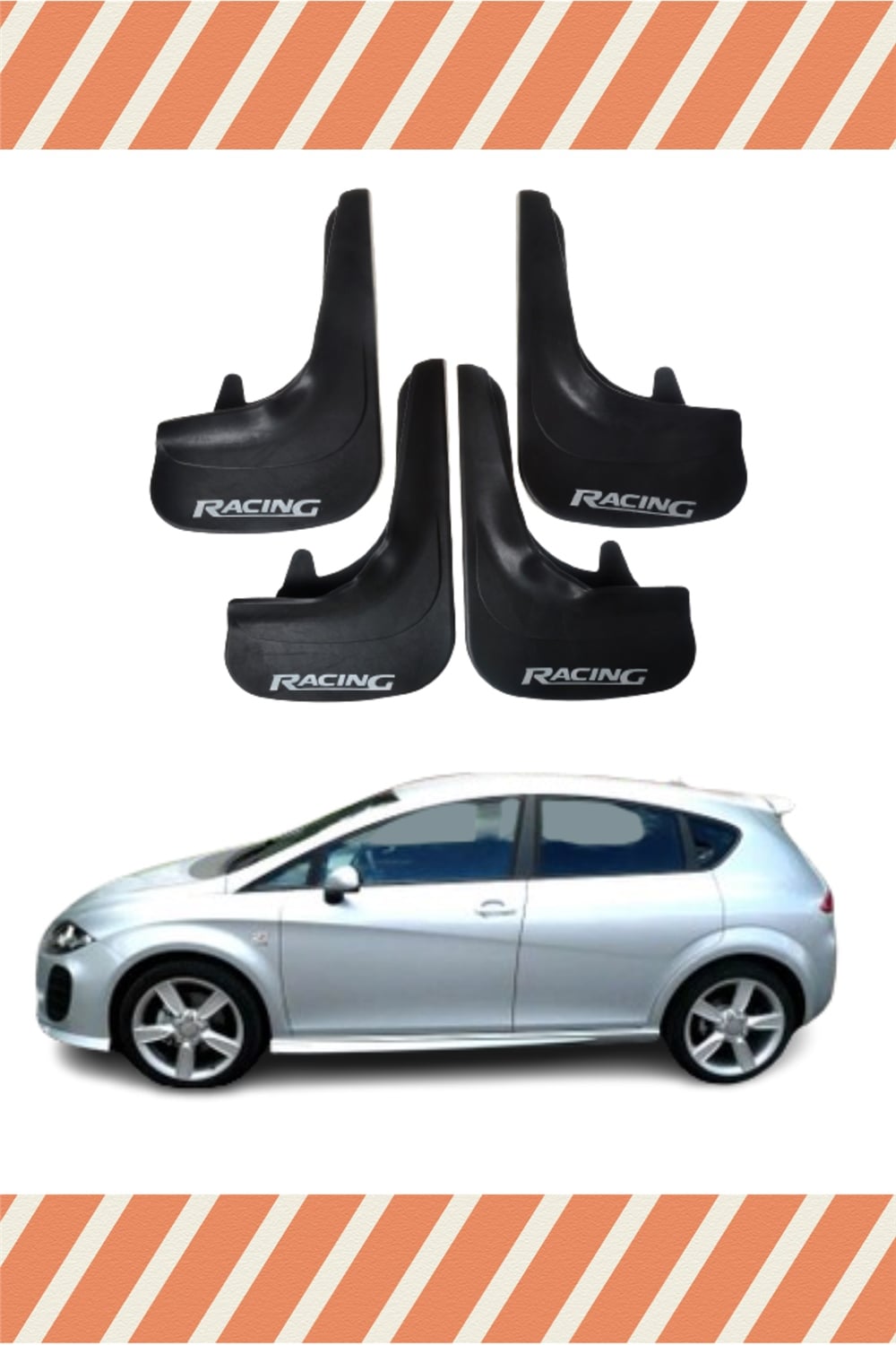Seat Leon Racing Yazılı 4'Lü Tozluk Çamurluk Paçalık 