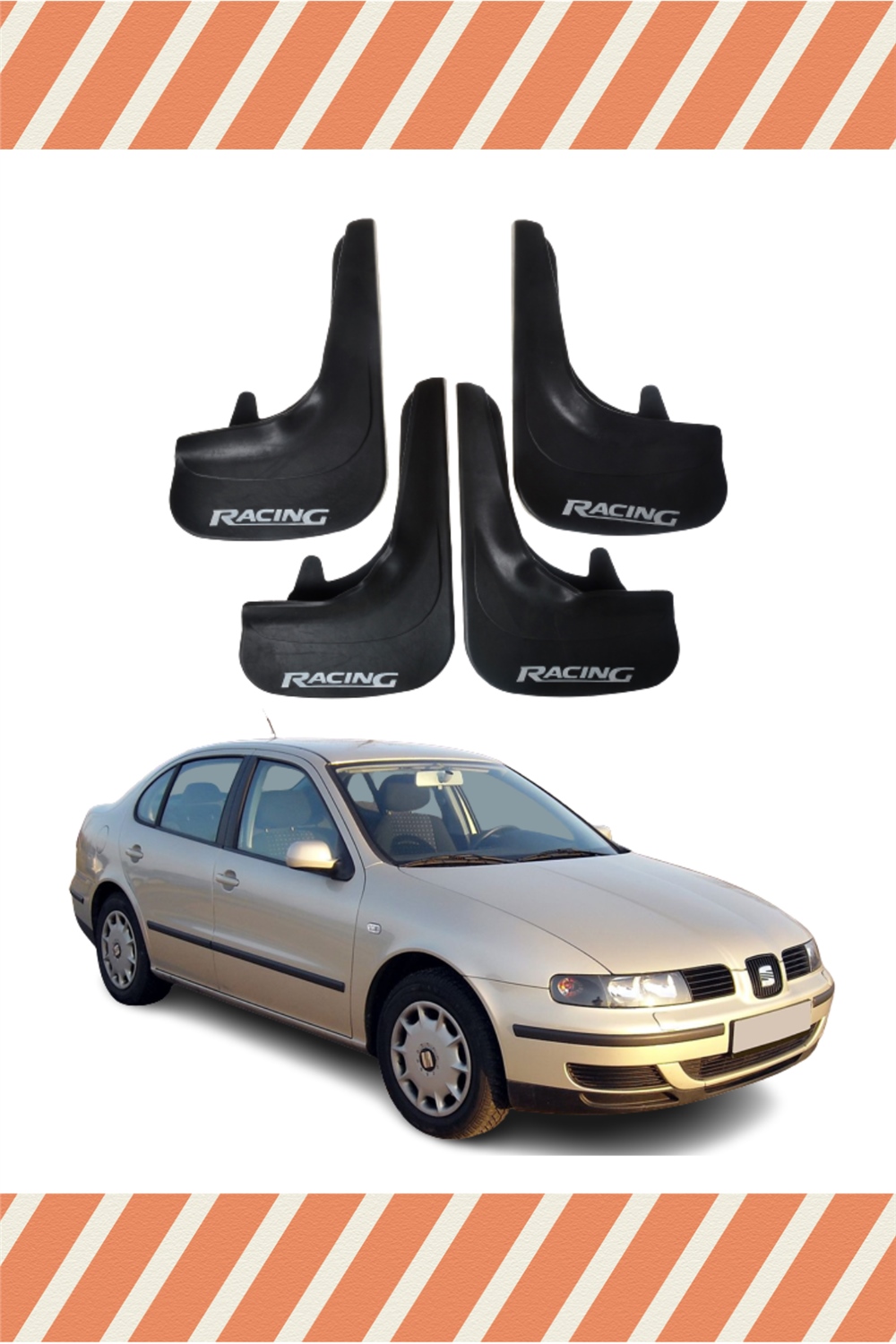 Seat Toledo Racing Yazılı 4'Lü Tozluk Çamurluk Paçalık 