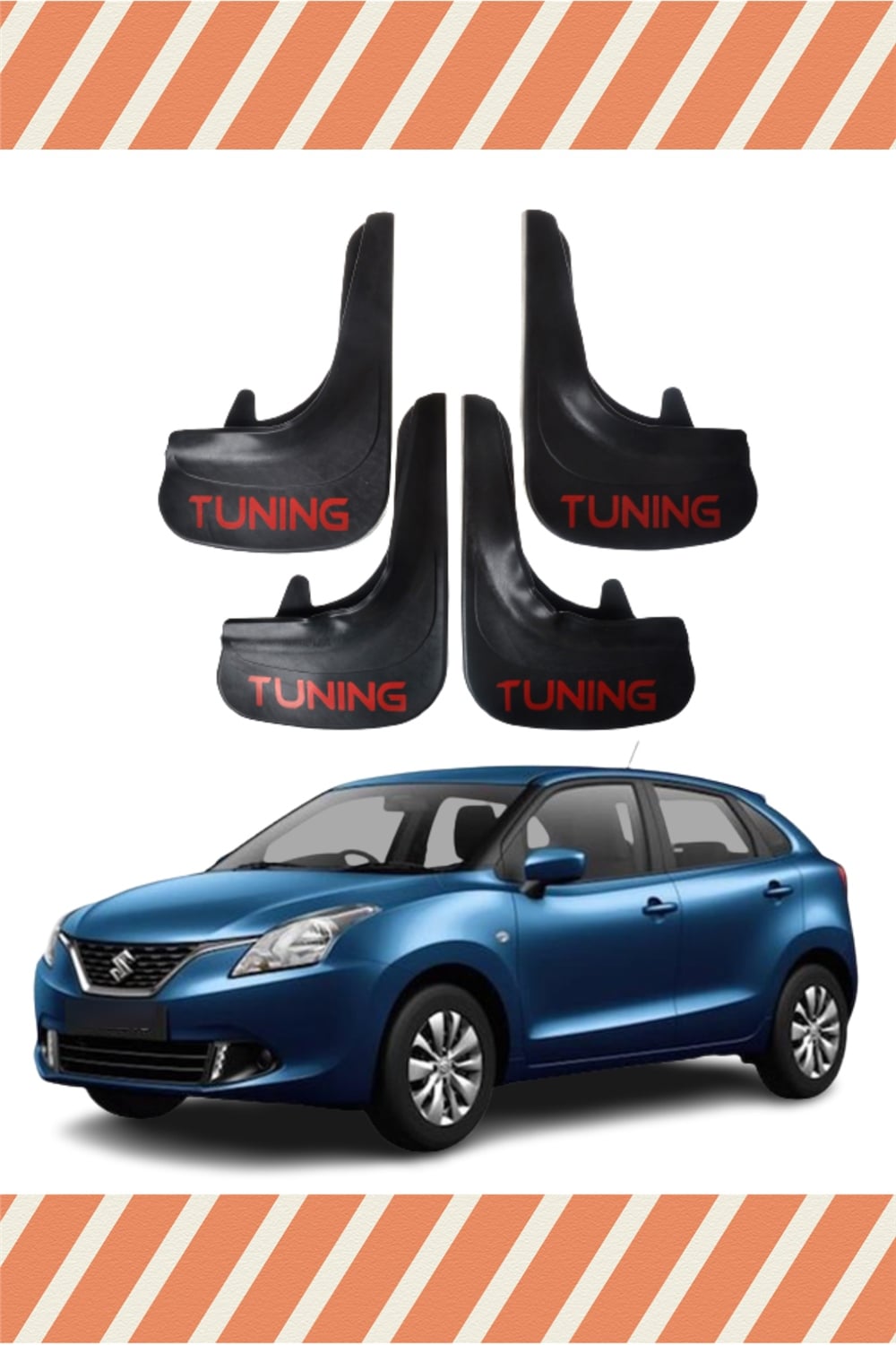 Suziki Baleno Tunıng Yazılı 4'Lü Tozluk Çamurluk Paçalık 