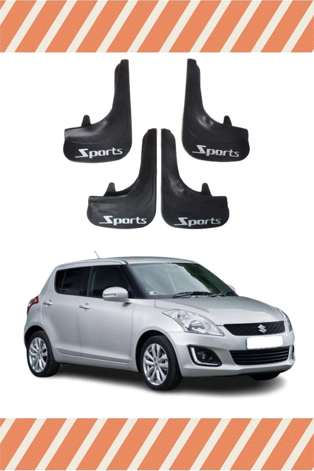 Suziki Swift Sports Yazılı 4'Lü Tozluk Çamurluk Paçalık 