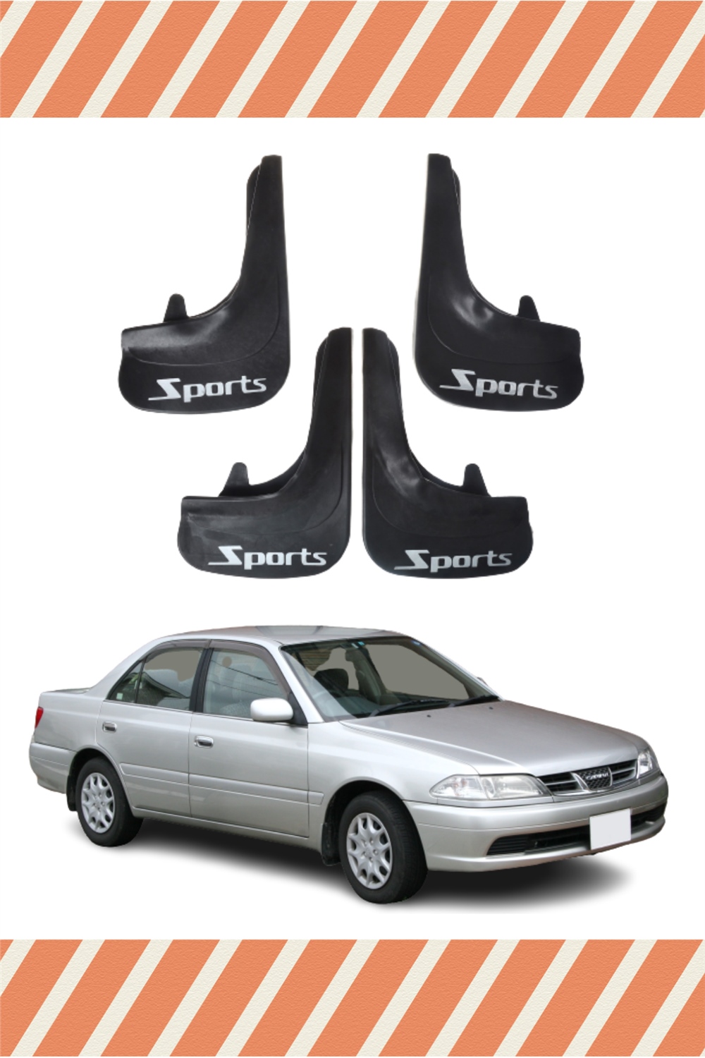 Toyota Carina Sports Yazılı 4'Lü Tozluk Çamurluk Paçalık 