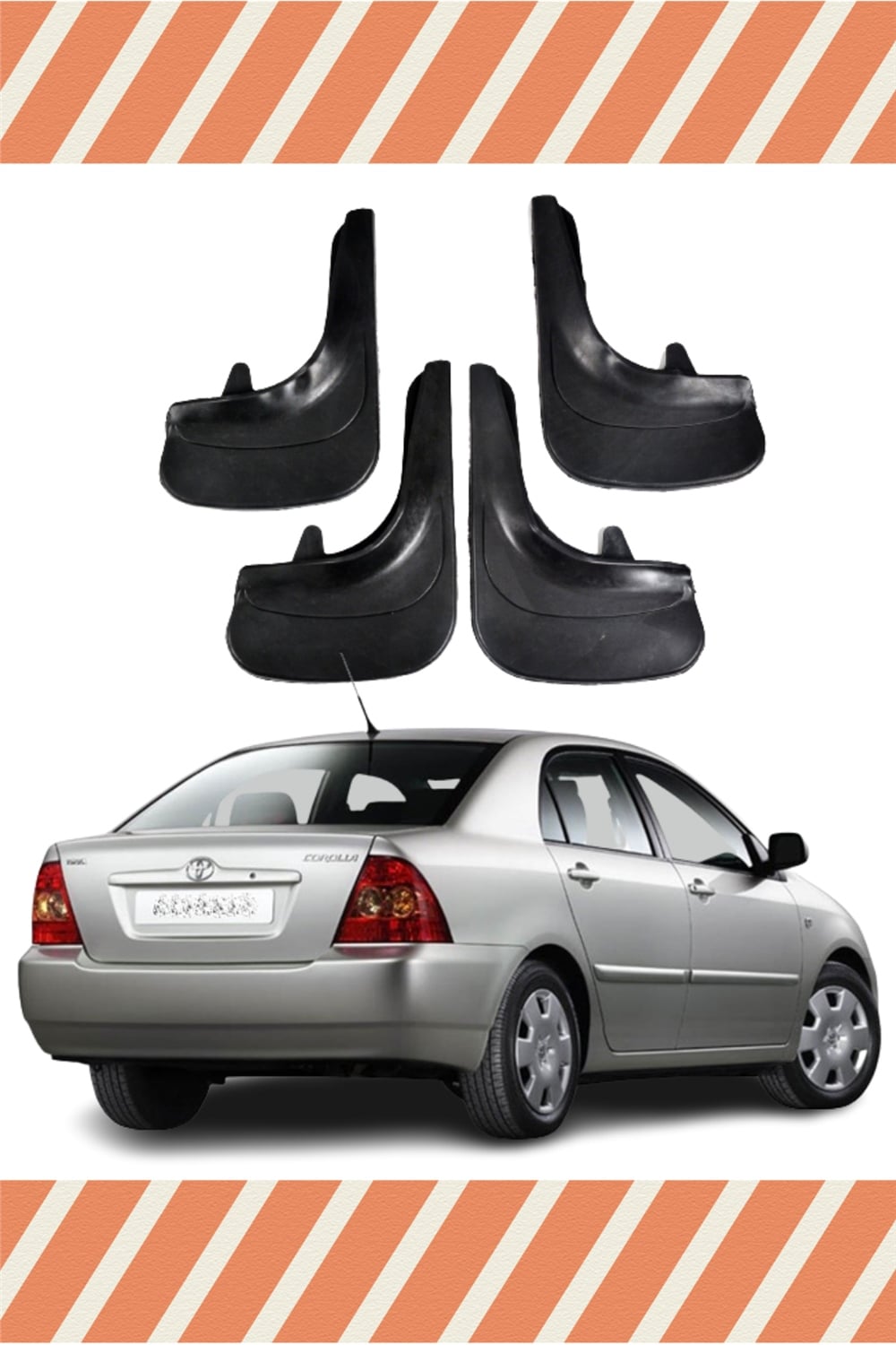 Toyota Corolla Tüm Kasalar 4'Lü Tozluk Çamurluk Paçalık 