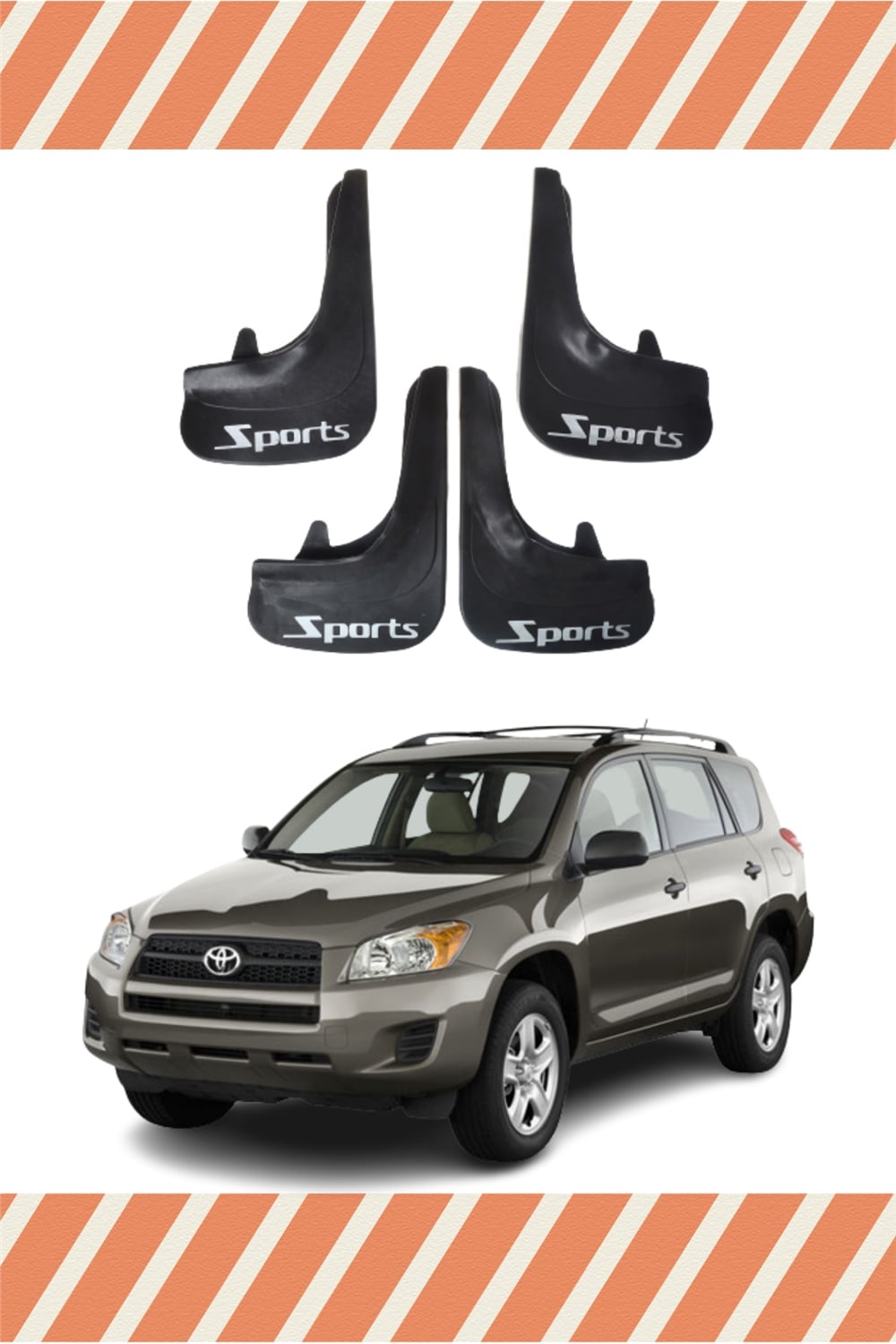 Toyota Rav 4 Tüm Kasalar Sports Yazılı 4'Lü Tozluk Çamurluk Paçalık 