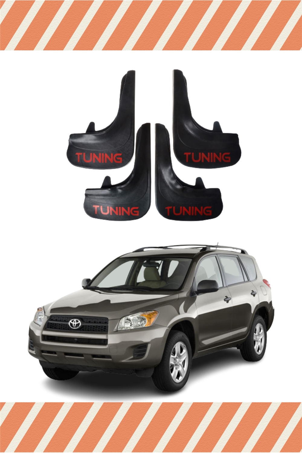 Toyota Rav 4 Tüm Kasalar Tunıng Yazılı 4'Lü Tozluk Çamurluk Paçalık 
