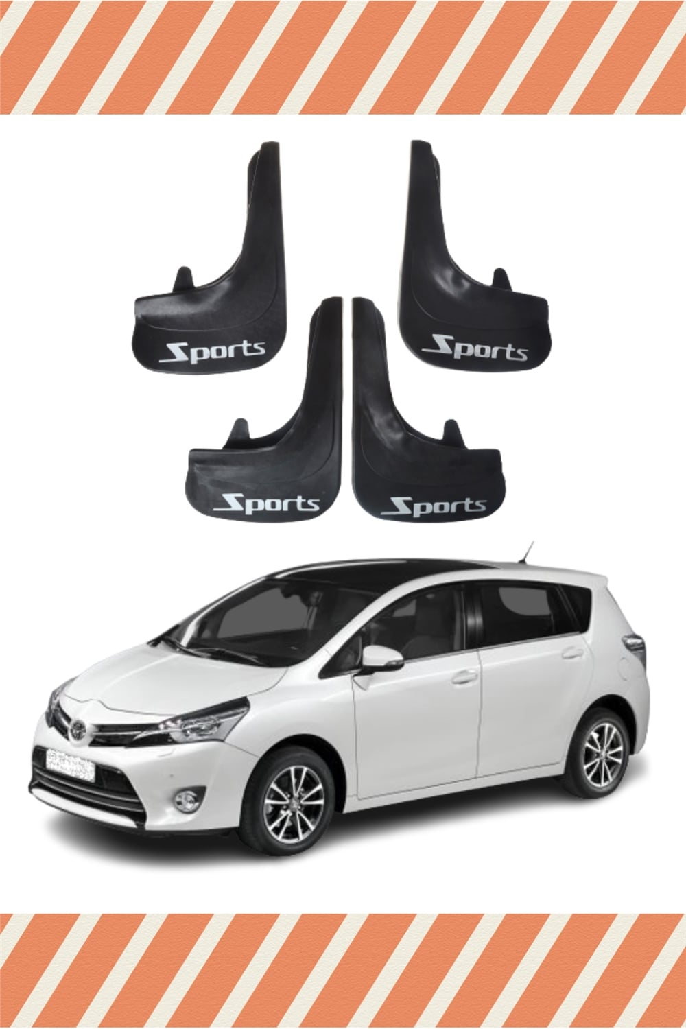 Toyota Verso 2010-2017 Sports Yazılı 4'Lü Tozluk Çamurluk Paçalık 