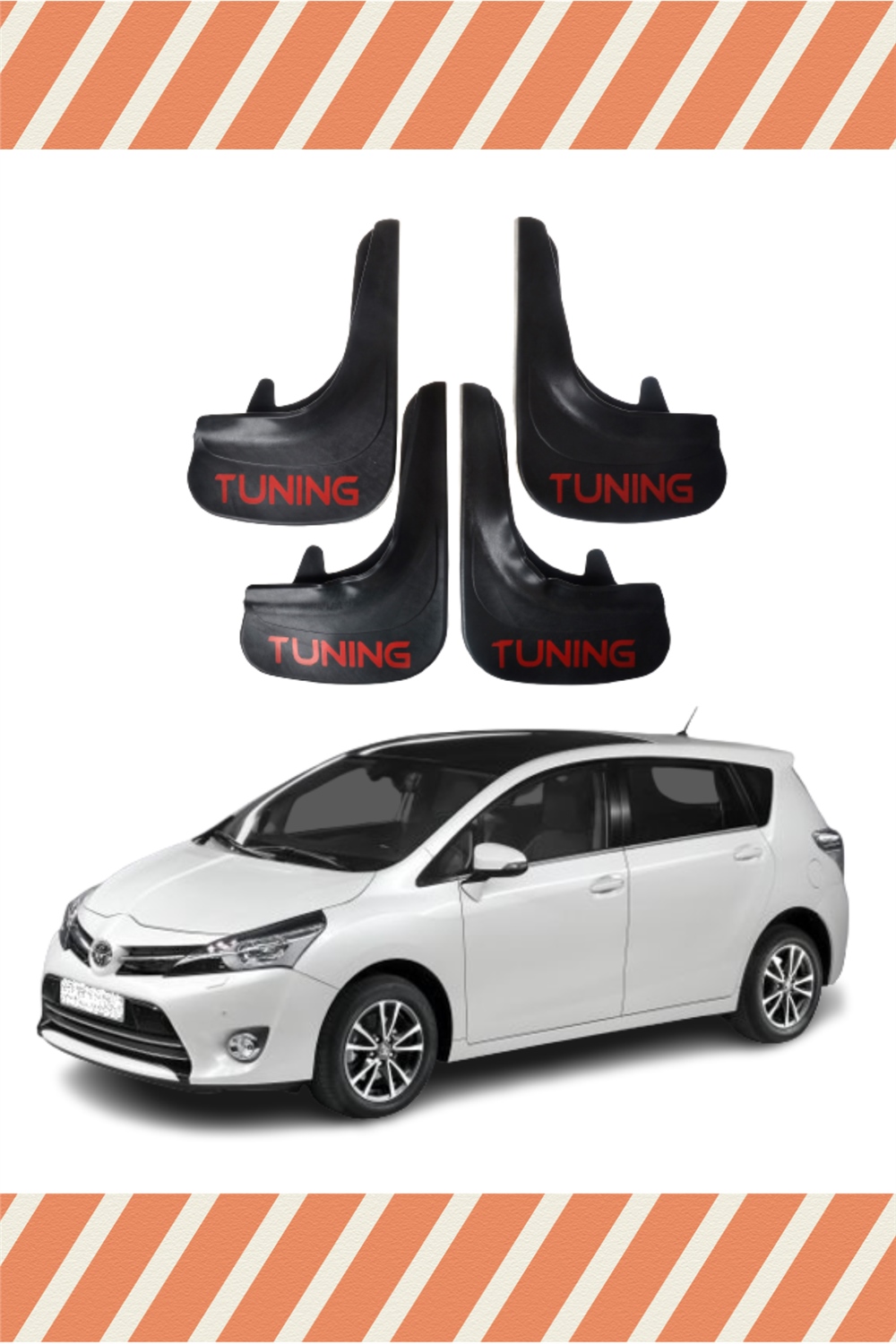 Toyota Verso 2010-2017 Tunıng Yazılı 4'Lü Tozluk Çamurluk Paçalık 