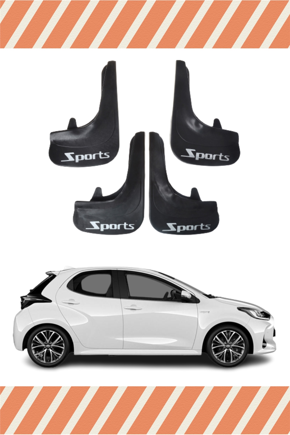 Toyota Yaris Sports Yazılı 4'Lü Tozluk Çamurluk Paçalık 