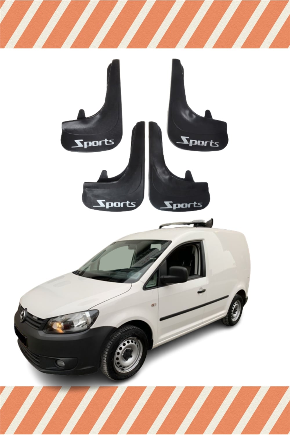Volswagen Caddy Sports Yazılı 4'Lü Tozluk Çamurluk Paçalık 