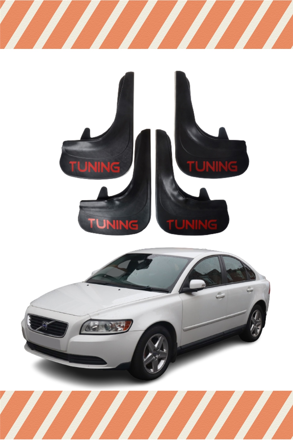 Volvo S 40 Tunıng Yazılı 4'Lü Tozluk Çamurluk Paçalık 