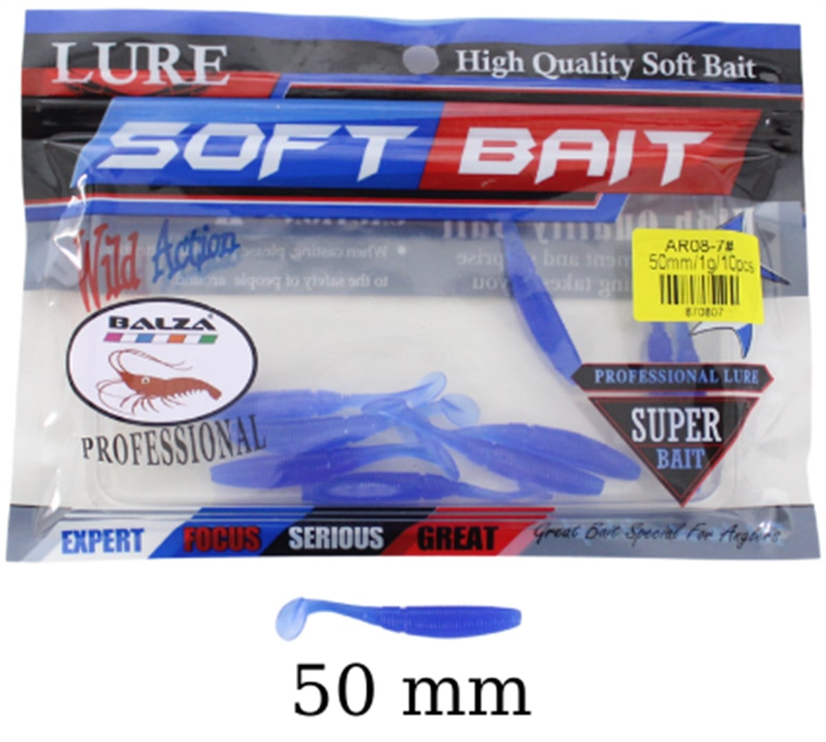 AR-08 5CM SİLİKON BALIK PAKETTE 10AD