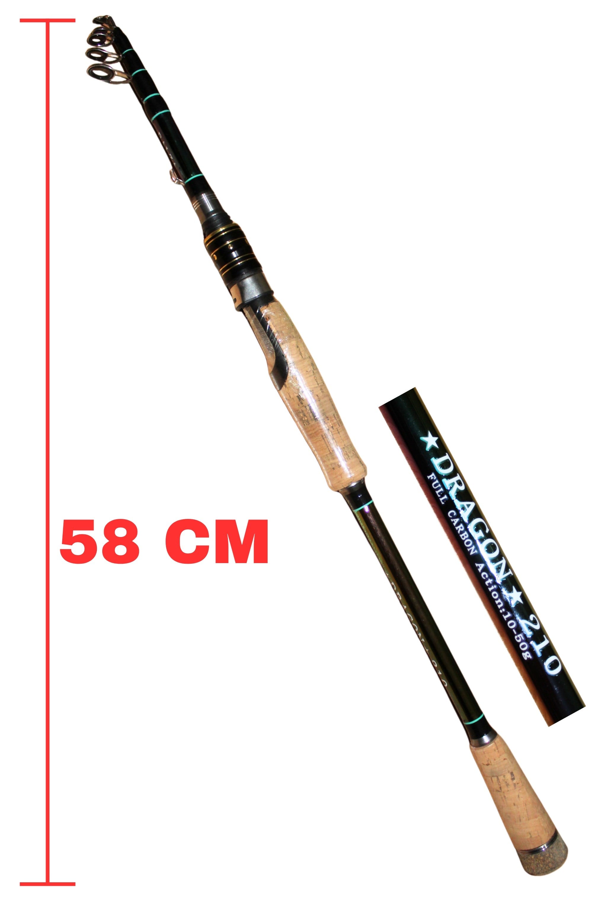 DRAGON 10-50 AKSİYON TELESKOPİK KARBON KAMIŞ