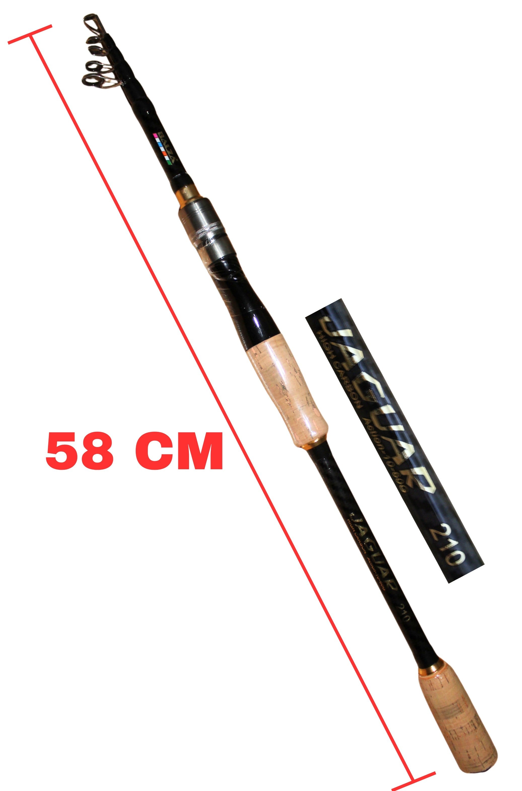 JAGUAR 10-60 AKSİYON TELESKOPİK KARBON KISA SPİN KAMIŞ