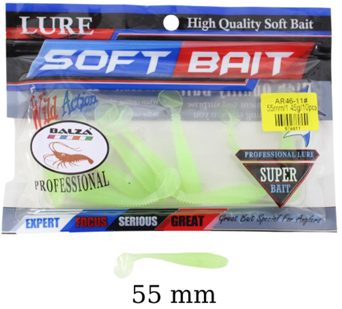 AR-46 5.5CM SİLİKON BALIK PAKETTE 10AD