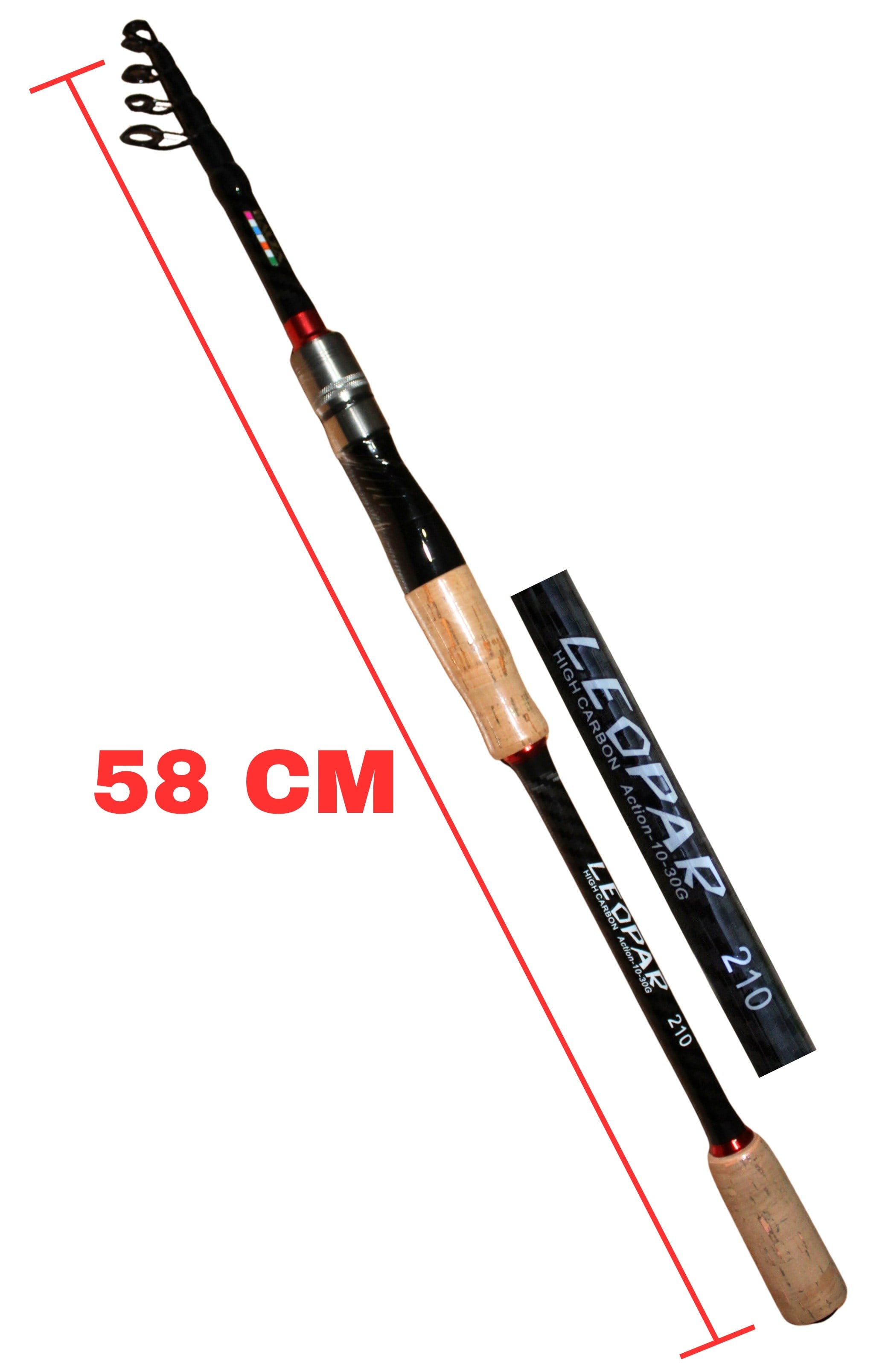 LEOPAR 10-30 AKSİYON TELESKOPİK KARBON KISA SPİN KAMIŞ