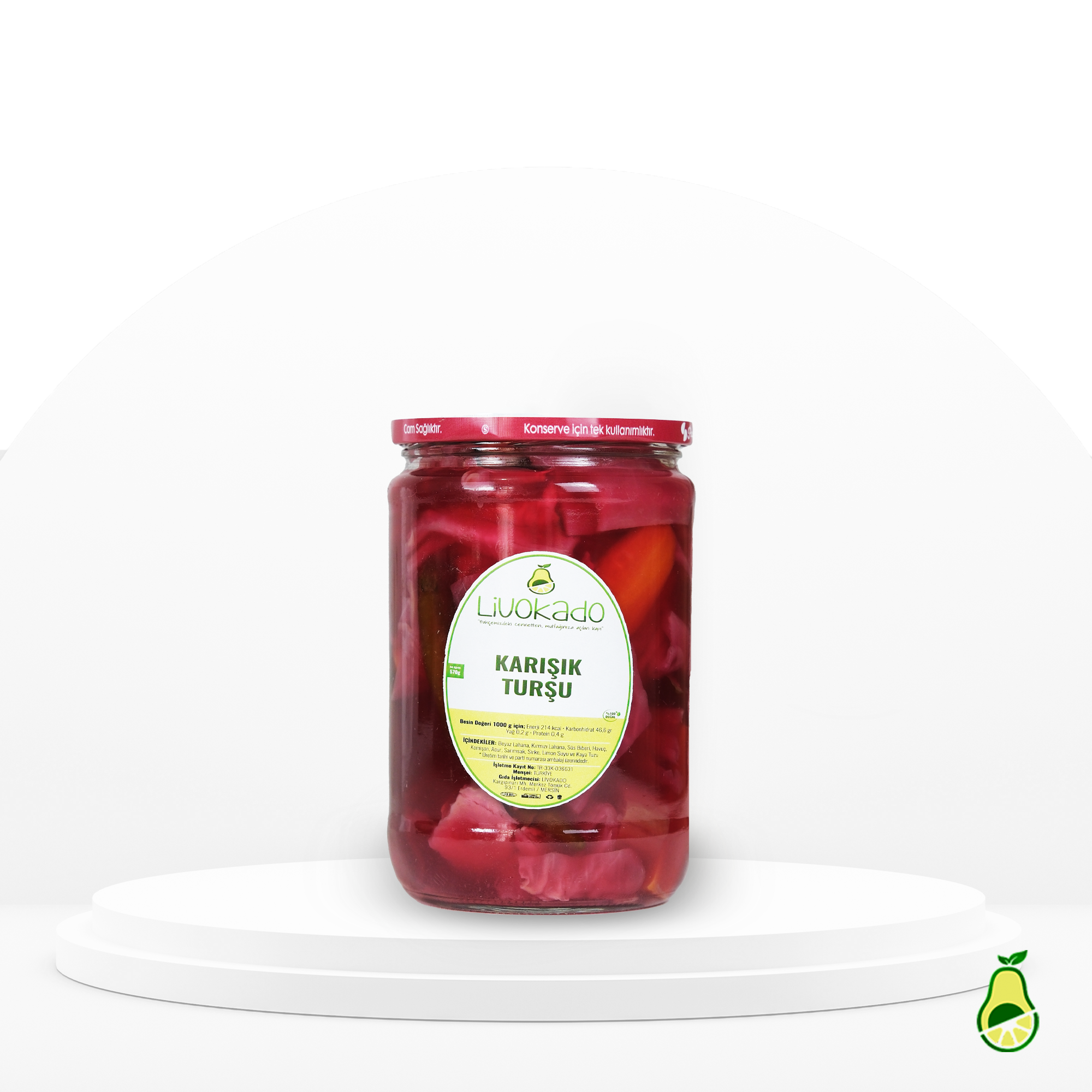 Turşu ÇeşitleriLİVOKADOKARIŞIK TURŞU 570 GR.