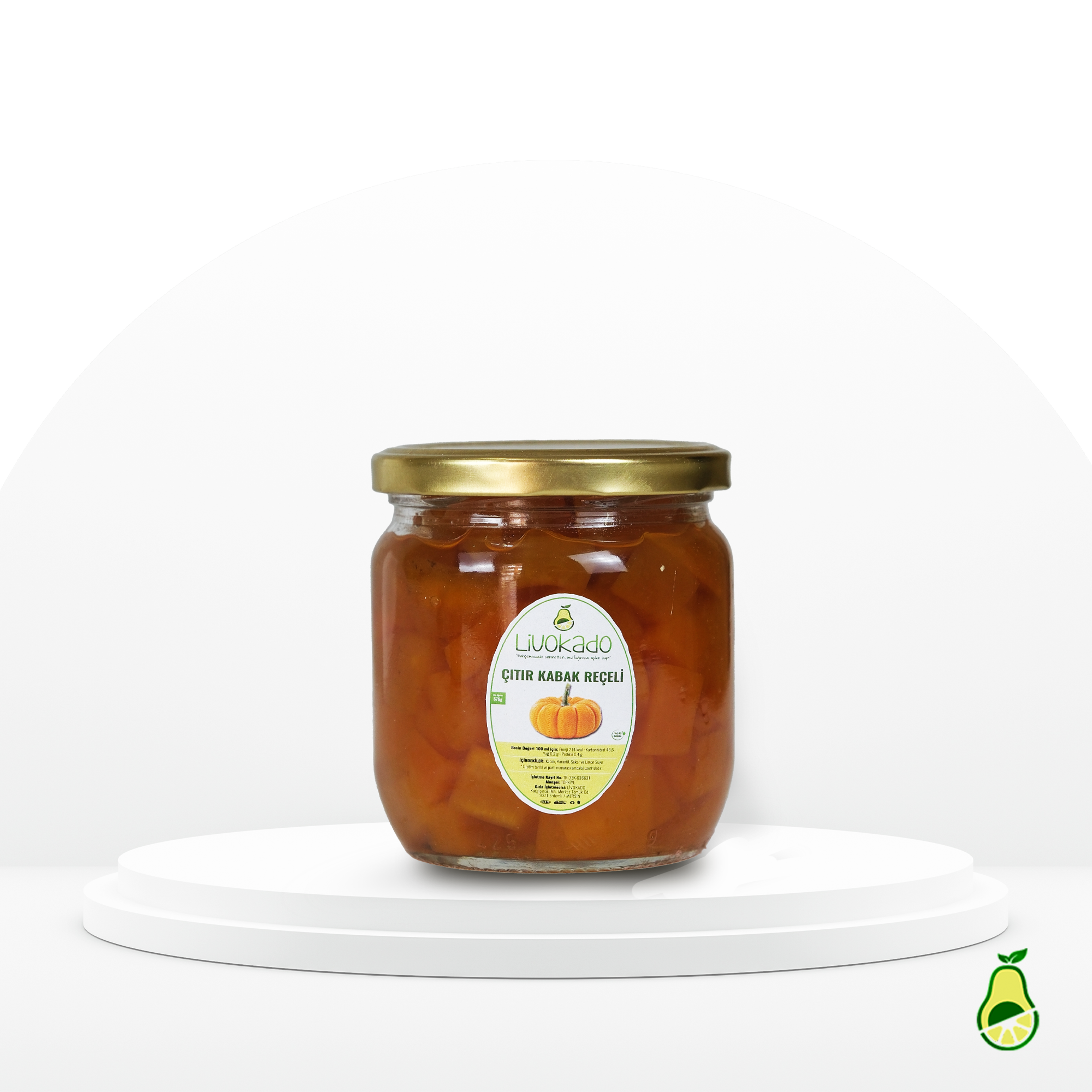 Uzun Ömürlü ÜrünlerLİVOKADOÇITIR KABAK REÇELİ 575 GR