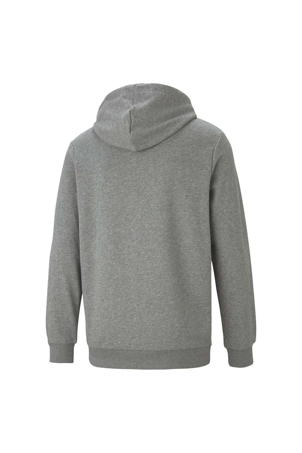 586688 Ess Big Logo Hoodie Erkek Kapüşonlu Sweatshirt Gri