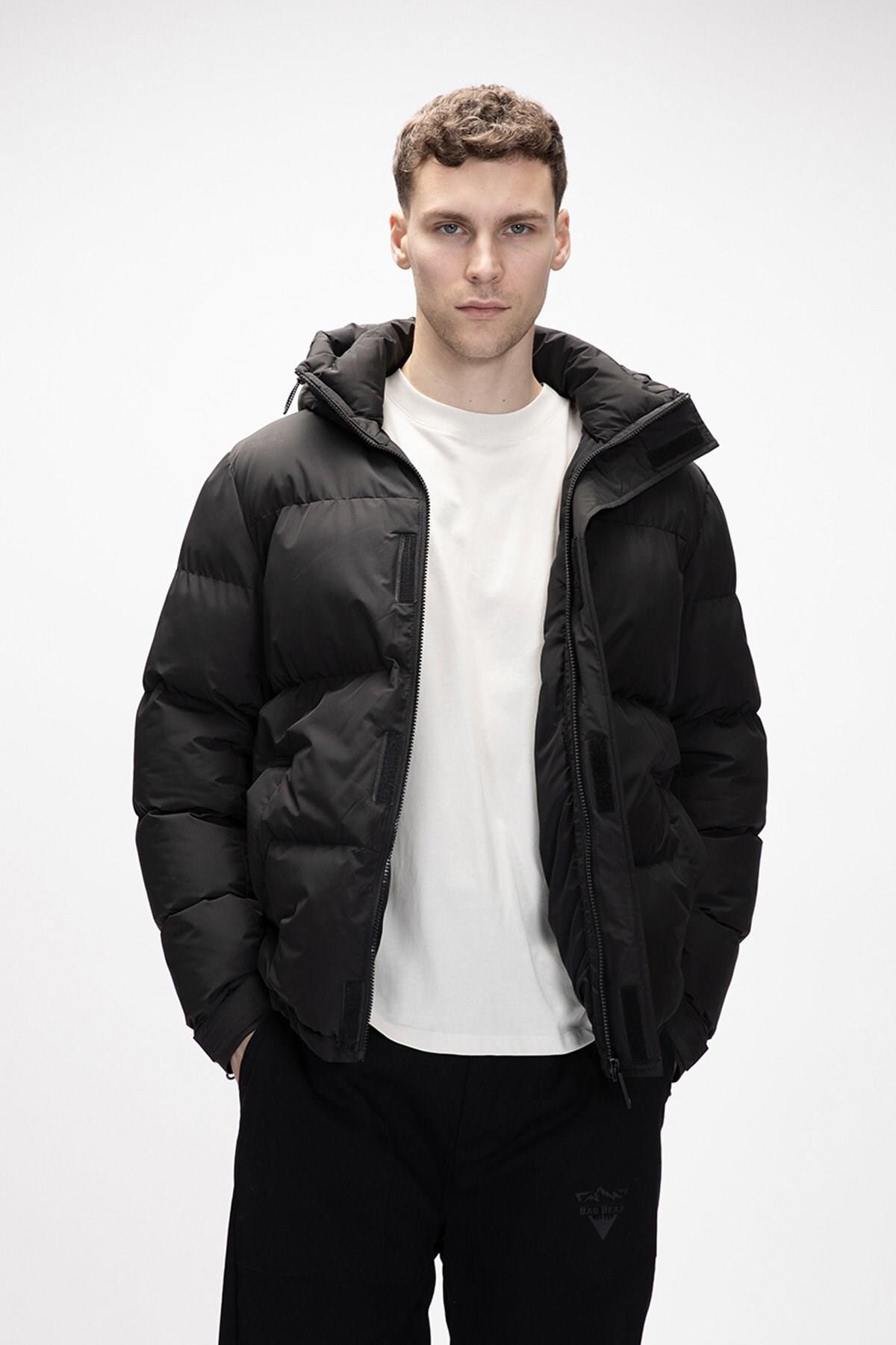 Bad Bear Cup Puffer Coat Erkek Siyah Mont 