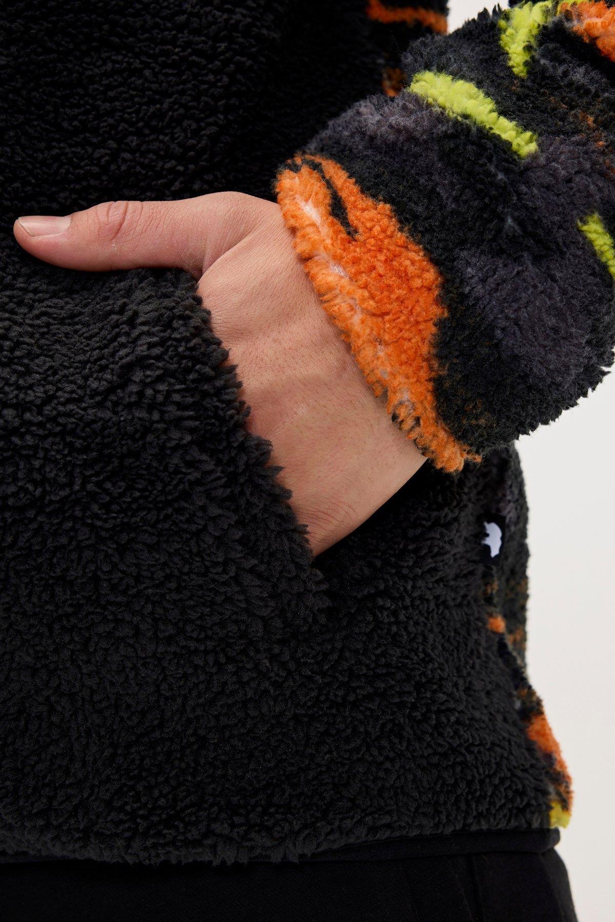 Bad Bear Full-Zip Polar Sweatshirt Vernon Siyah