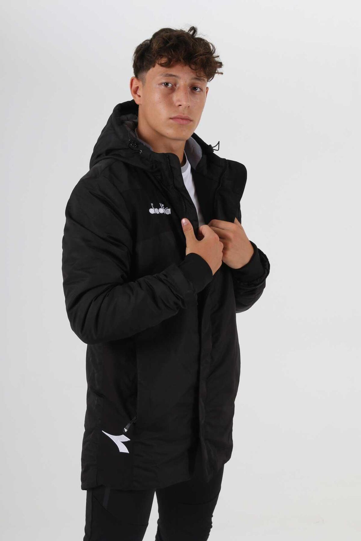 Diadora Forza Anorak Uzun Mont Siyah
