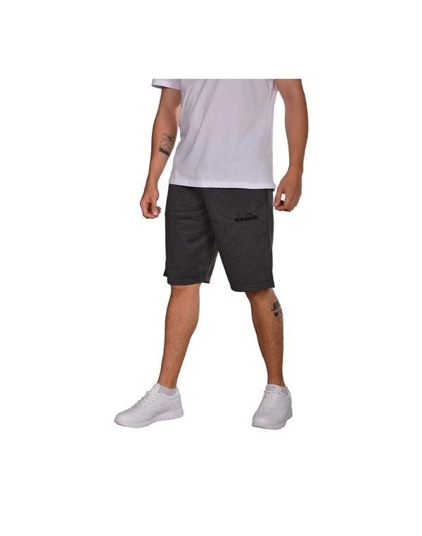 Diadora Mesa - Pamuklu Antrasit Spor Şort - Dıadoramesa