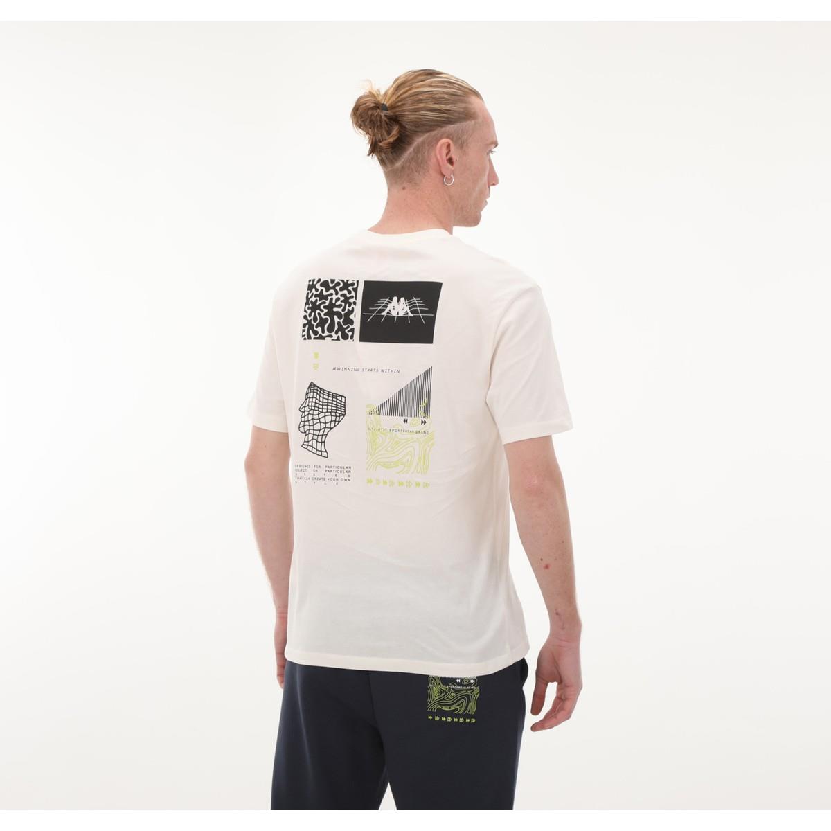Kappa Authentic Spacetime T-Shirt Erkek Beyaz Regular Fit Tişört