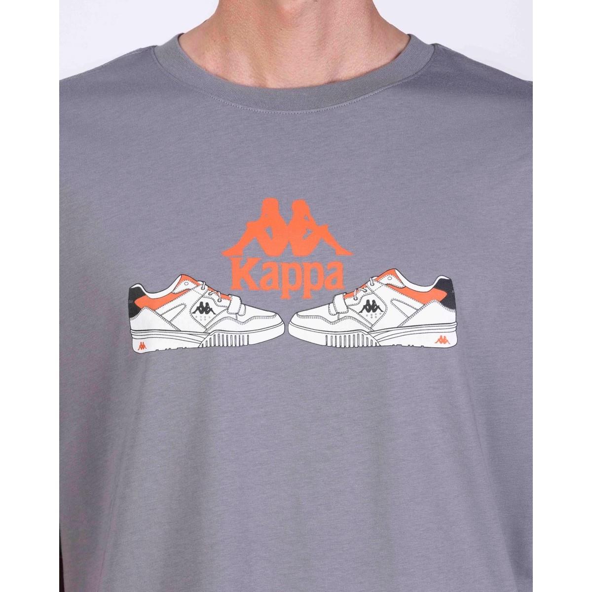 Kappa Authentic Taster Erkek Gri Regular Fit Tişört
