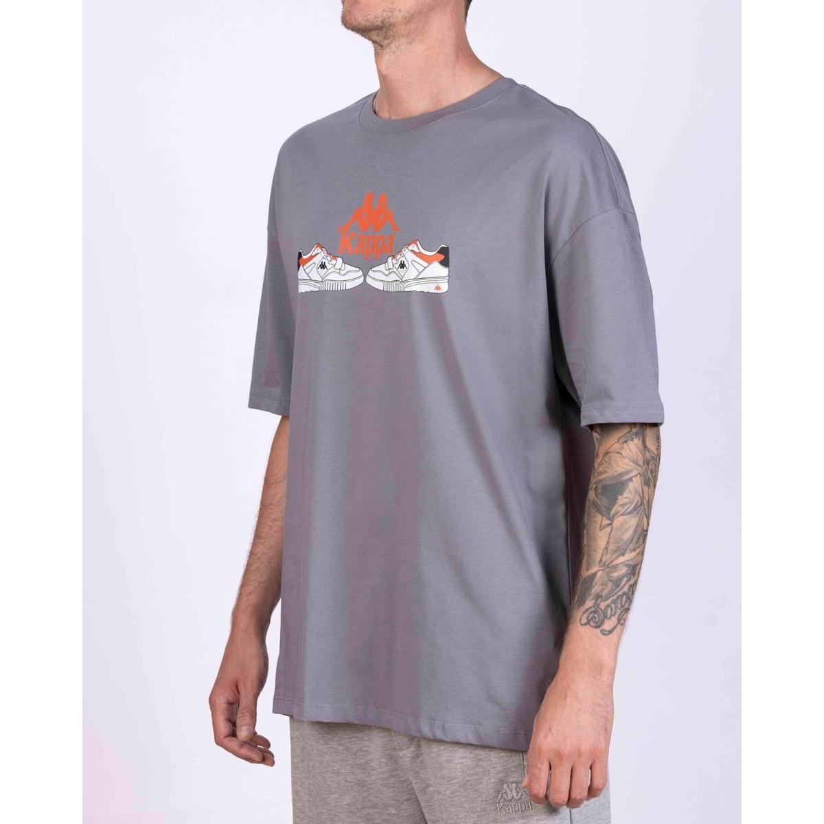 Kappa Authentic Taster Erkek Gri Regular Fit Tişört