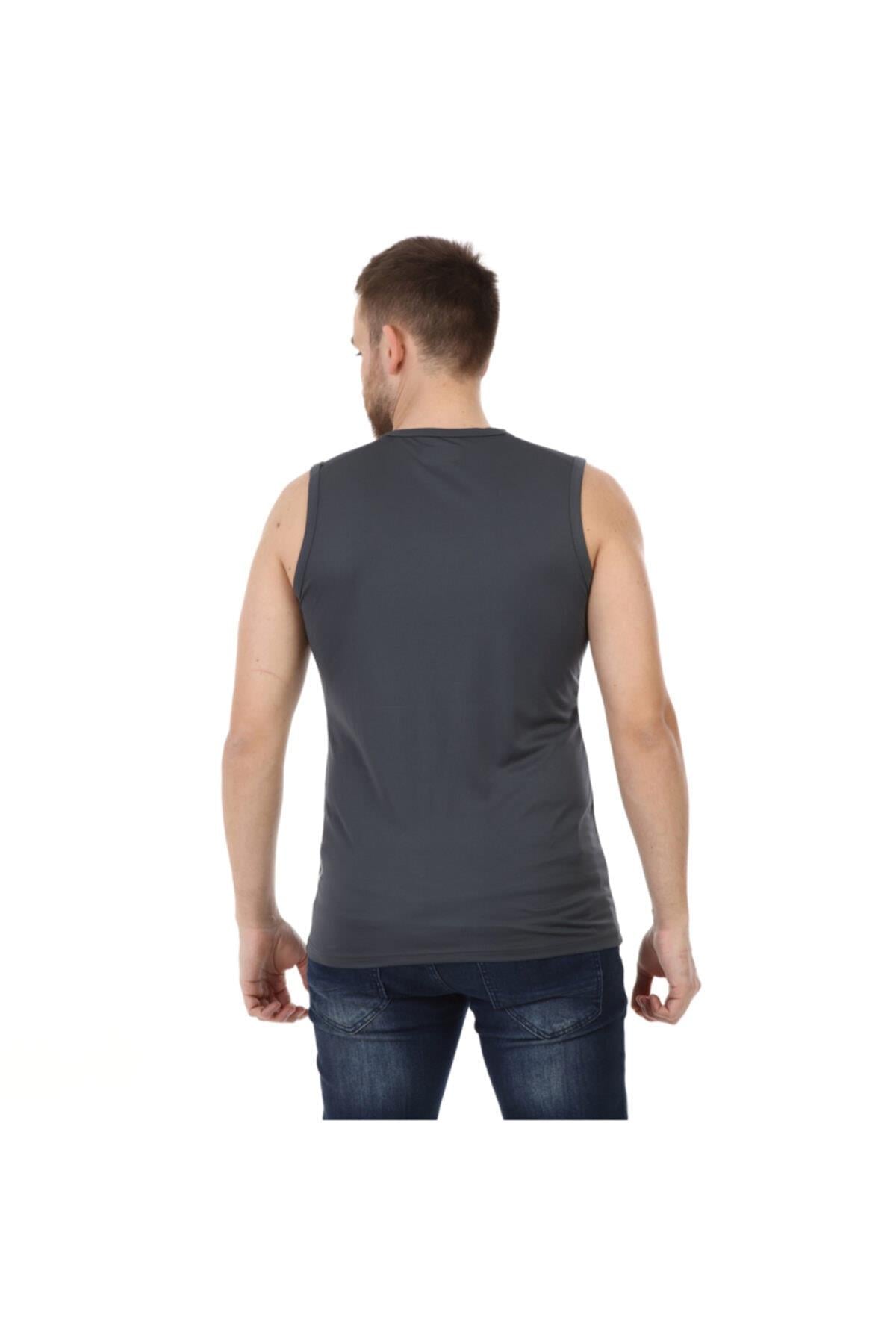 Kappa Erkek Gri Kolsuz  Spor T-Shirt