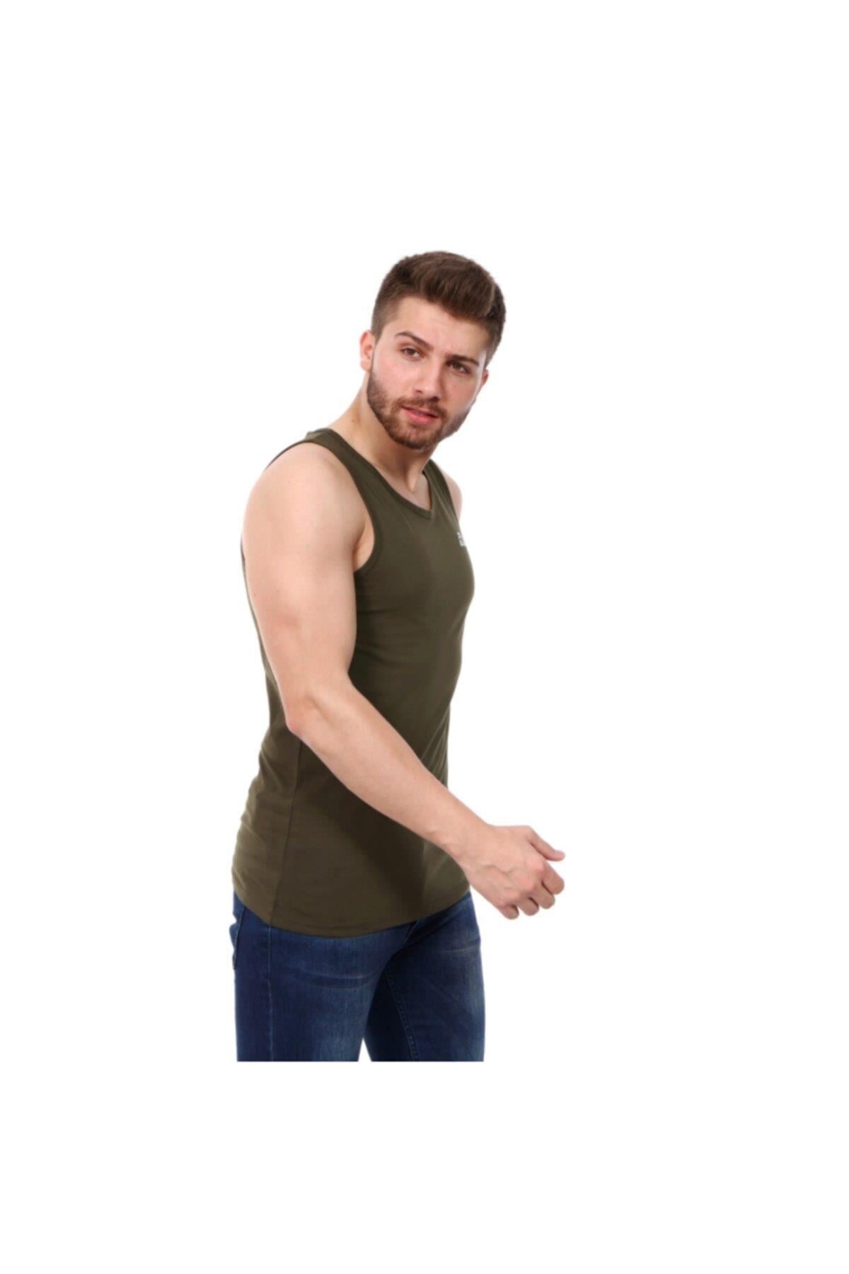Kappa Erkek Kolsuz T-shirt Gatan Haki