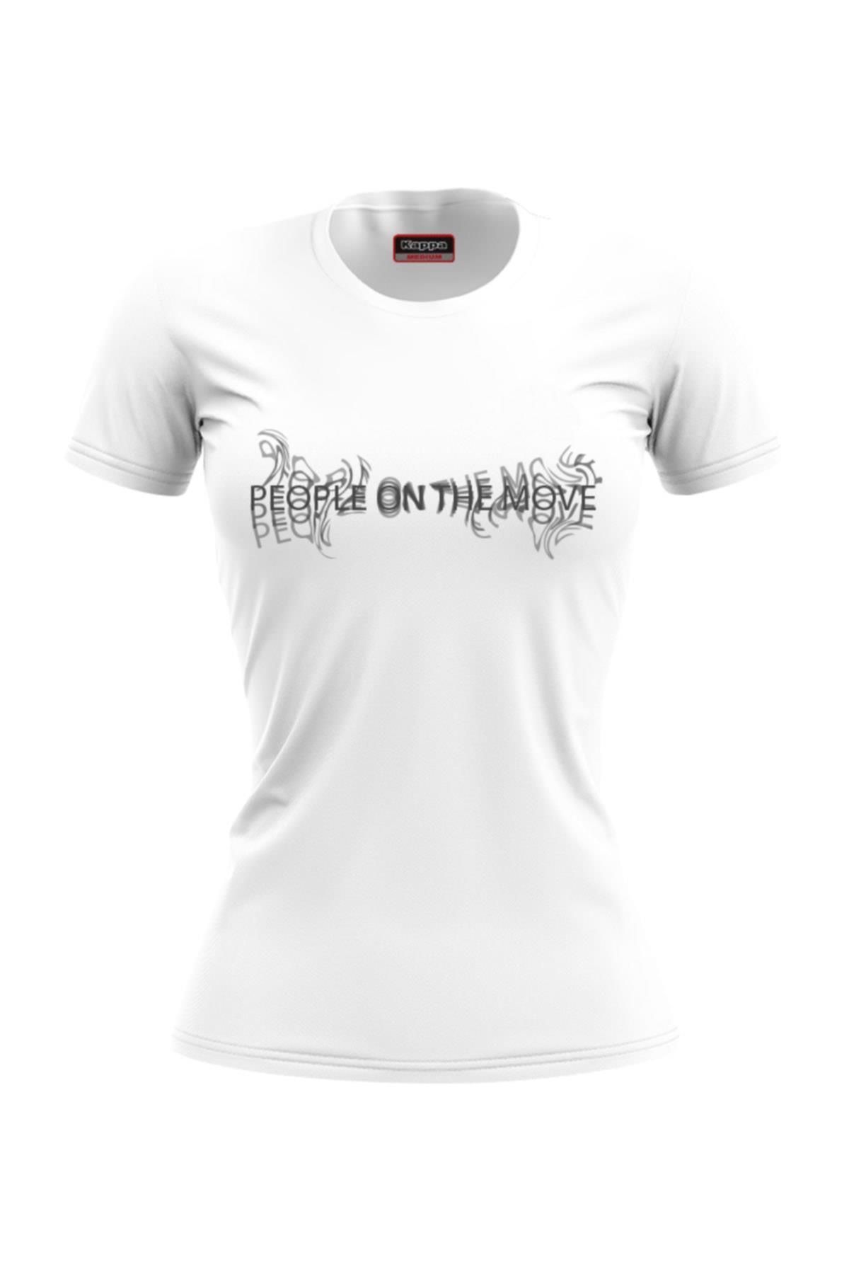 Kappa Kadın Mor Baskılı T-Shirt