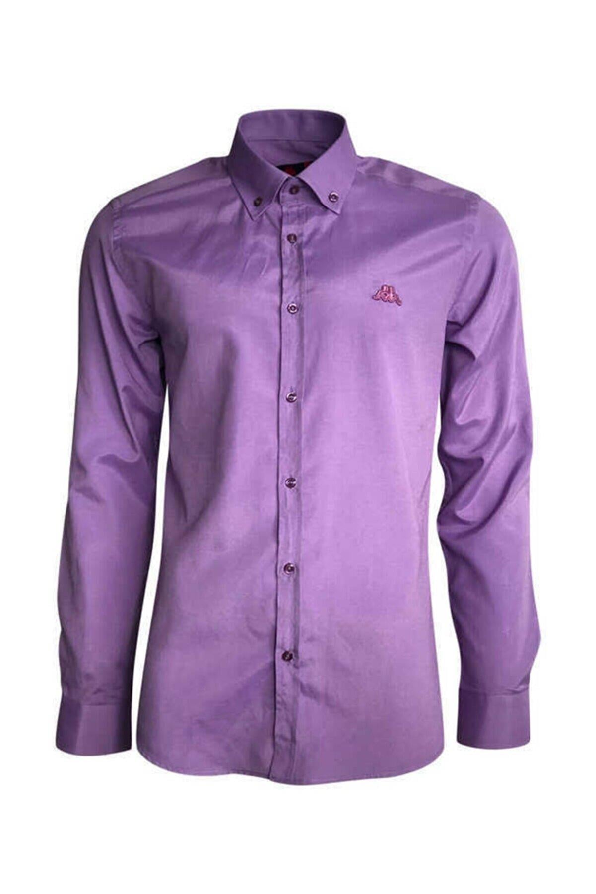 Kappa Rdk Slim Fit Erkek Gömlek Gad Mor 601NJQ0-314