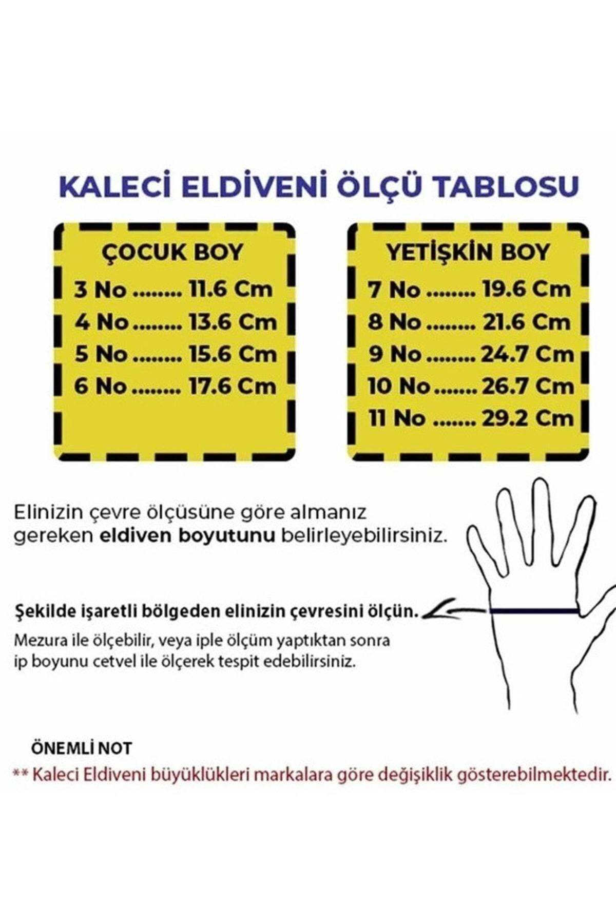King 4 Kaleci Eldiveni Bilek Bandajlı Parmak Destekli Siyah