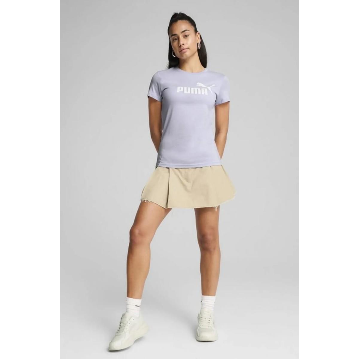 Puma Ess No. 1 Logo Tee (S) Coo Kadın Açık Mavi Tişört 