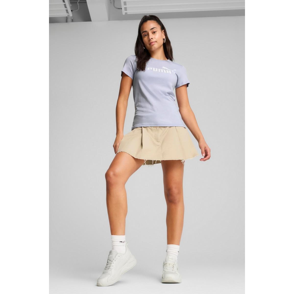 Puma Ess No. 1 Logo Tee (S) Coo Kadın Açık Mavi Tişört 