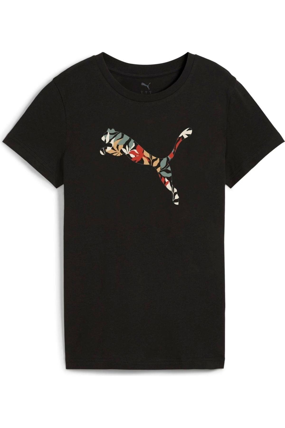Puma GRAPHICS Floral Cat Logo Tee Kadın T-shirt