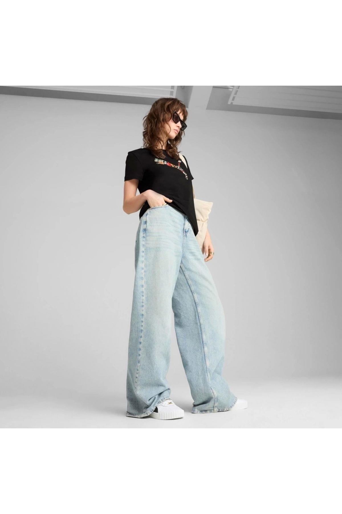 Puma GRAPHICS Floral Cat Logo Tee Kadın T-shirt