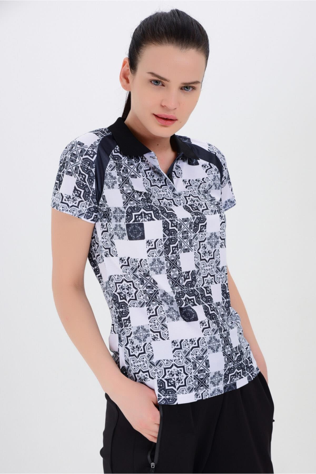 TRYON Kadın Polyester Polo T-shirt Eliz