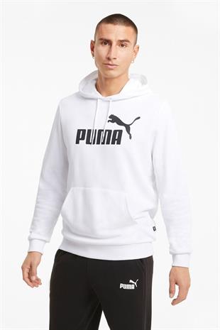  PUMA Ess Big Logo Hoodie Erkek Beyaz Günlük Stil Sweatshirt 58668802