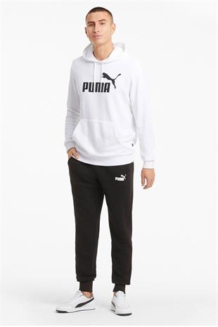  PUMA Ess Big Logo Hoodie Erkek Beyaz Günlük Stil Sweatshirt 58668802