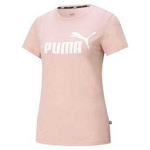  PUMA ESS Logo Tee-Bridal Rose T-SHİRT
