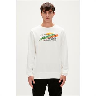 Bad Bear Crayon Crewneck Off-White Beyaz Erkek Sweatshirt