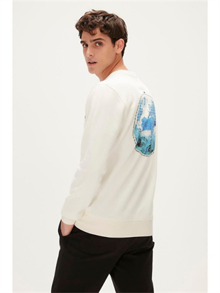 Bad Bear CRAYON CREWNECK OFF-WHITE Sweatshirt