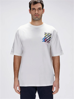 Bad Bear Doxa Beyaz Erkek Oversize T-shirt