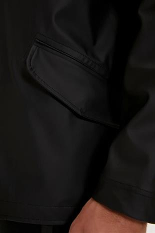 Bad Bear Patrol Raincoat Siyah Erkek Kapüşonlu Yağmurluk